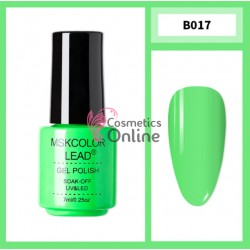 Oja Semipermanenta MSKCOLOR LEAD Soak Off UV/LED Cod 017 Lawin Green + 1 Pigment oglinda Cadou
